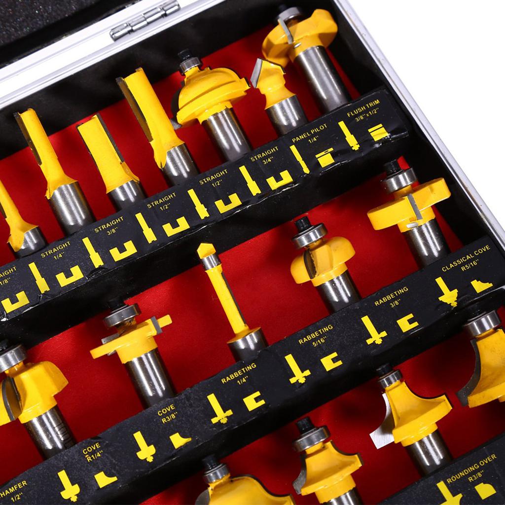 35pcs 1 2 Inch Shank Router Bits Set Woodworking Milling Cutter Bits With Box