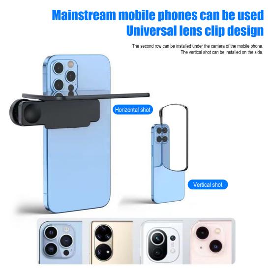 Зеркало для селфи для смартфонов Универсальная насадка-клипса Стеклянная линза Регулируемое стекло Вертикальная клипса Зеркало для селфи для путешествий и селфи-фотографии