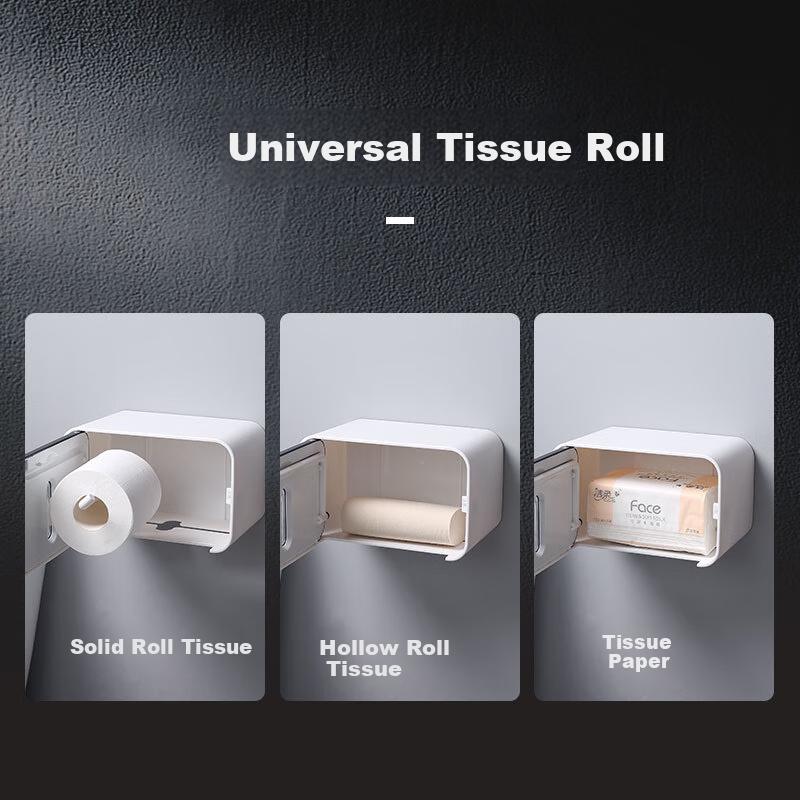 Ecoco Bathroom Tissue Box Storage Rack, No Drilling Required, Toilet Hand Towel Dispenser, High-End Bathroom Paper Towel Holder