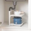 Adjustable Cabinet Layered Pot Rack Free Layering Pot Storage Rack Sink Storage Organizer  for Home
