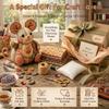 Patchwork Mouse DIY Kit, Fairy Tale Fabric & Button Art Kits for Adults, Woodland Animal Craft Sewing Project for Cozy Home Decor and Aesthetic