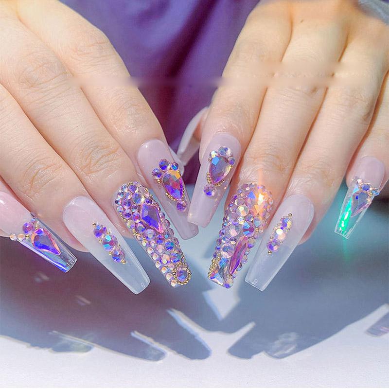 12 сетчатых коробочек для дизайна ногтей, аксессуары со стразами, бриллианты с плоским дном, витражи с бриллиантами, набор для салона дизайна ногтей