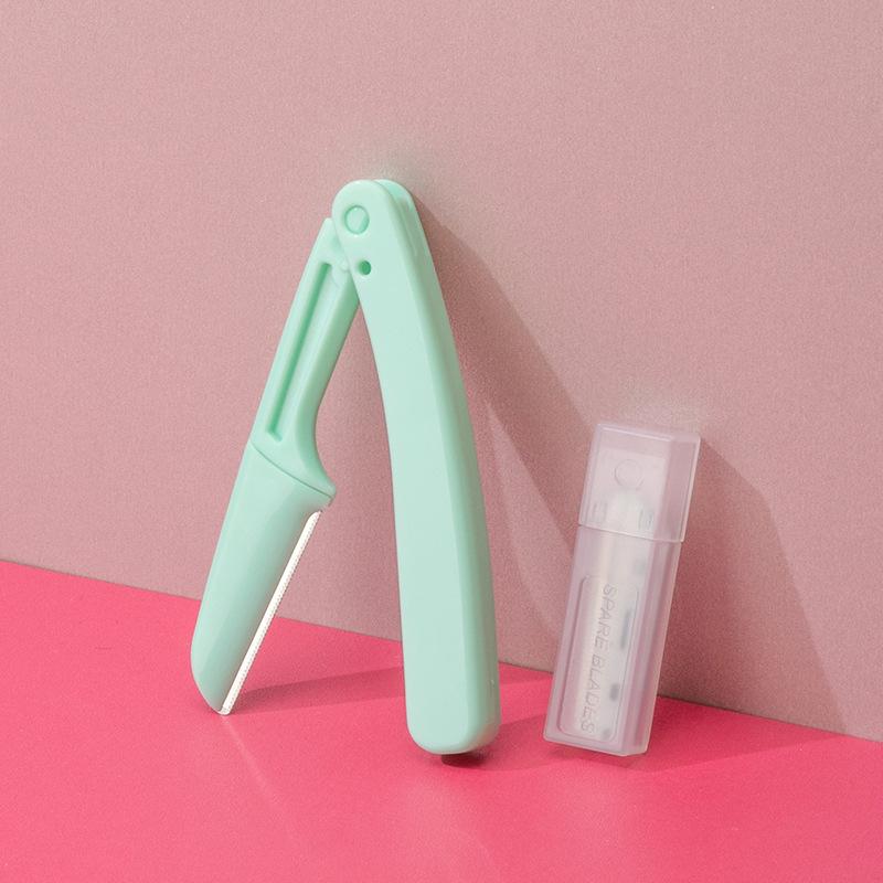 Профессиональная безопасная складная бритва для бровей для женщин – прецизионный триммер, устойчивый к царапинам, подходит для новичков, сменные лезвия