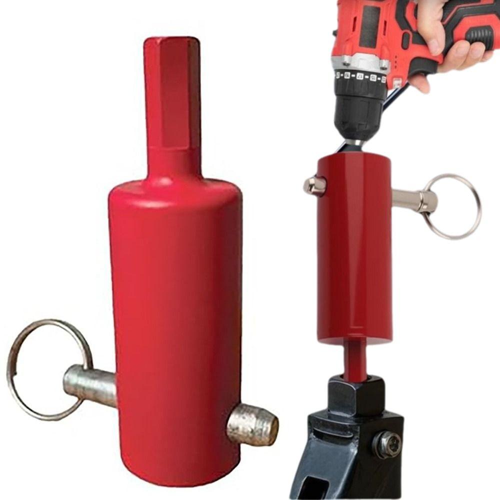Fast Lifting Trailer Jack Drill Adapter Tool Metal Trailer Jack Adapter For 1" Handle Studs