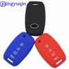 Jingyuqin Car Silicone Flip Folding Key For KIA Rio Sportage 2016 Ceed Sorento Cerato K2 K3 K4 K5 Flip Key Set Jacket Cover Case