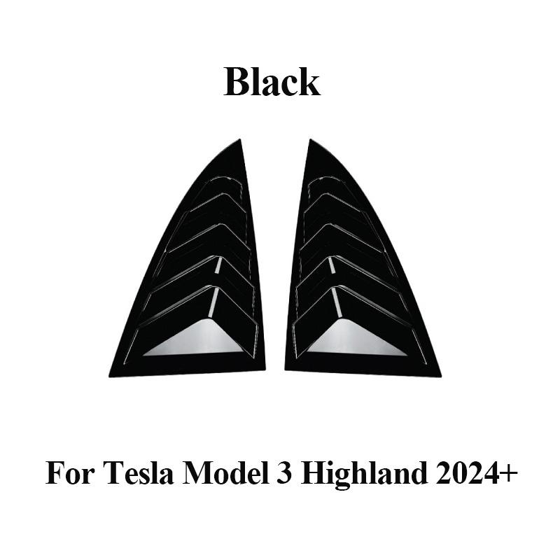 Для Tesla Model 3 2017-2024 Highland 2024+ Автомобильные задние боковые жалюзи на окна Боковые слепые треугольные жалюзи на окна Заслонки