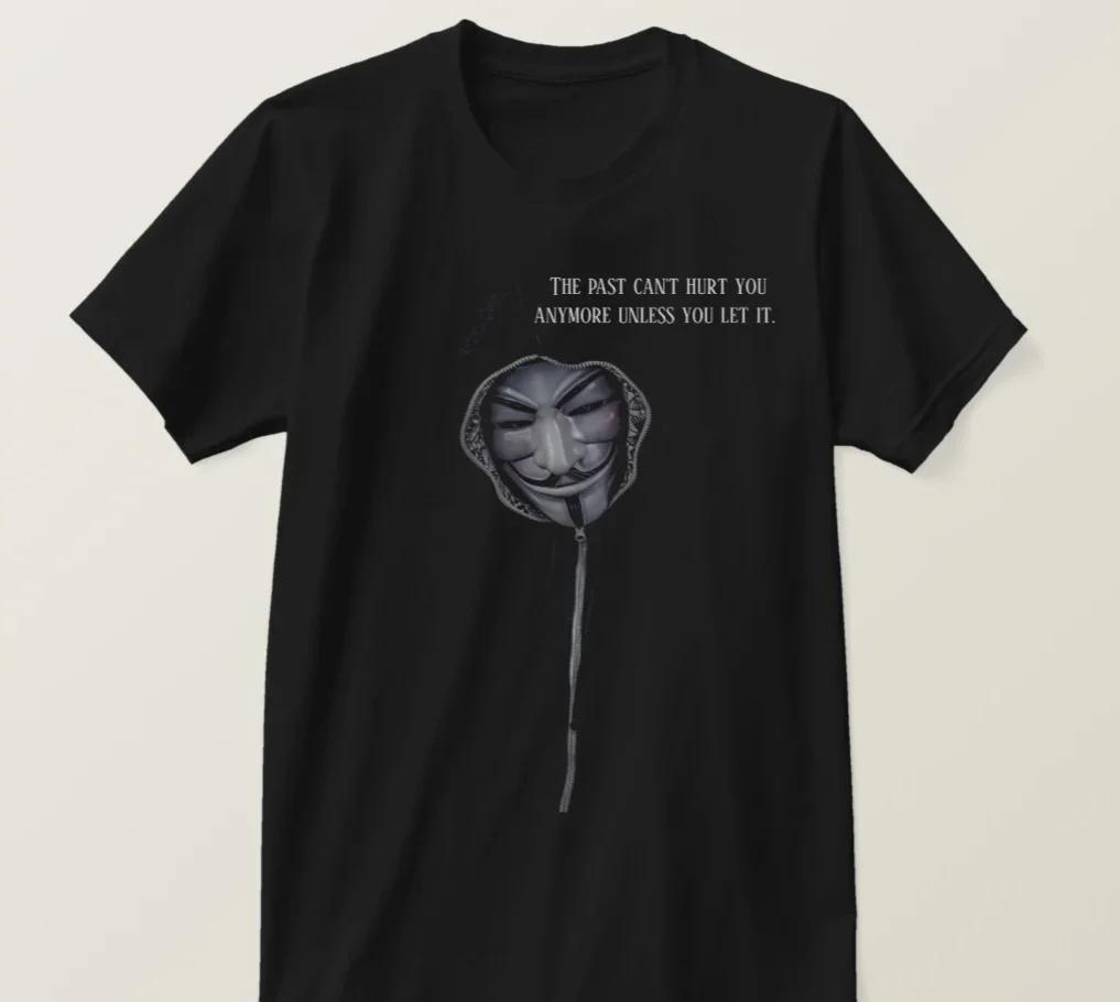 Vendetta Mask Anonym Hoodie Emotionless TShirt 100 Cotton ONeck Summer Short Sleeve Casual Mens Tshirt Size S3XL