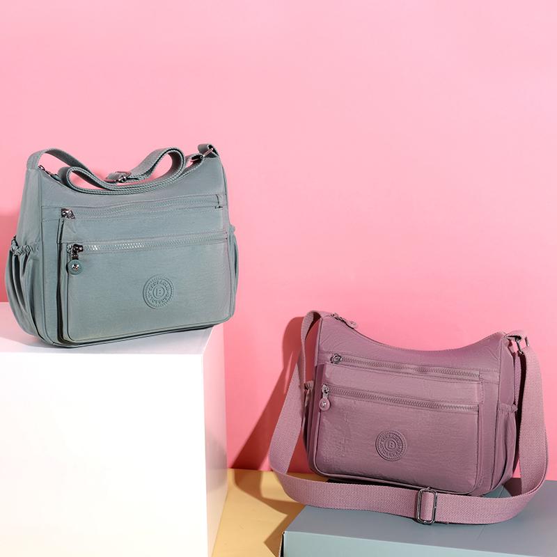 Многослойная сумка для мам среднего возраста, нейлоновая сумка через плечо, женская дорожная сумка через плечо большой вместимости