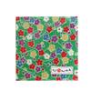 Nippon Chuko Chirimen Cut Yuzen Approximately 23 X Floral Fabric, 33cm, Pattern, Green, Y272-13