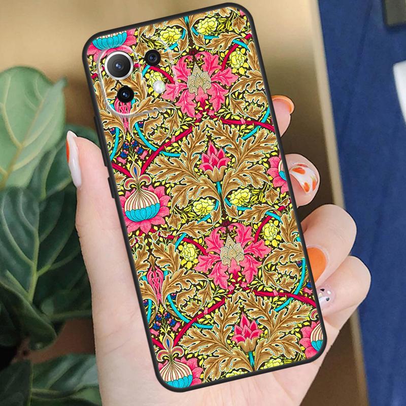 Кейс William Morris Strawberry Thief для Xiaomi 15T 14T 13T Pro 14 15 Ultra 17 Pro Max POCO X7 F8 Pro X5 X6 F5 F6 F7 Чехол