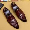 Мужские лоферы, брендовая кожаная обувь, винтажные слипоны, классическая повседневная мужская обувь для вождения, свадебная мужская обувь для платья, с кисточками, заостренный носок