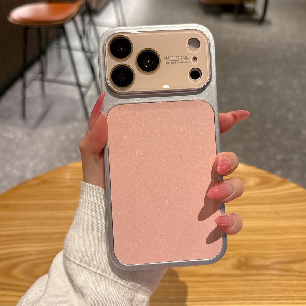 Shining Glitter Bling Large Window Case for iPhone 17 16 15 14 13 Pro Max Crystal Lens Protection Shockproof Bumper Phone Cover