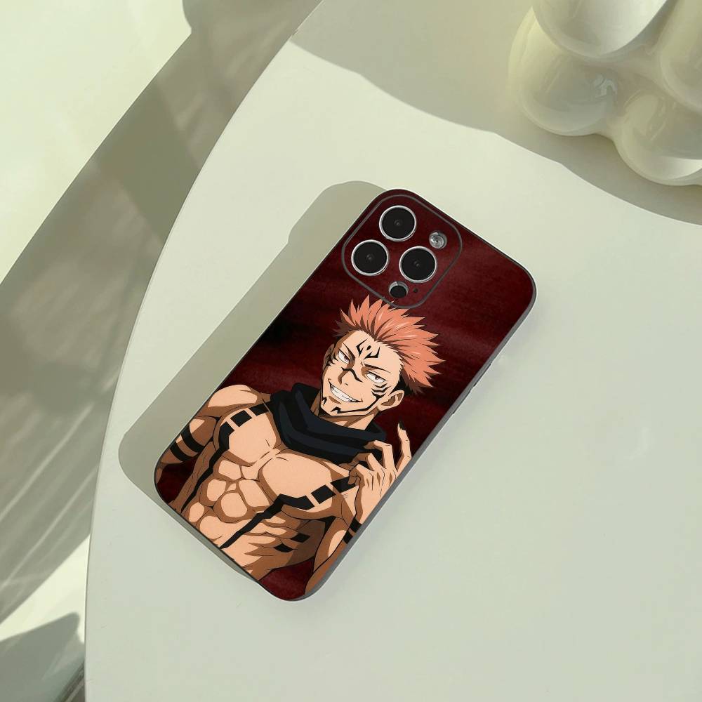 Главные герои аниме - Юдзи Итадори Чехол для телефона для iPhone 17,16,15,14,13,12,11 Pro Max,16/15/14Plus,XS Мягкий черный чехол