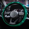 Изумрудно-зеленый автомобильный чехол на руль, аксессуары, женский блестящий набор страз для интерьера, авто Декор, стильный блестящий изумрудный цвет