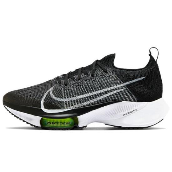 Nike Air Zoom Tempo Next% Flyknit Черный Белый Вольт 2020 - CI9923-001