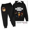 Roblox Boys Hoodie Tracksuit Age 4-14 HD Print Autumn New Arrivals Gender Thin Fleece Hoodie Set Casual Unisex Sweatsuit Polyester