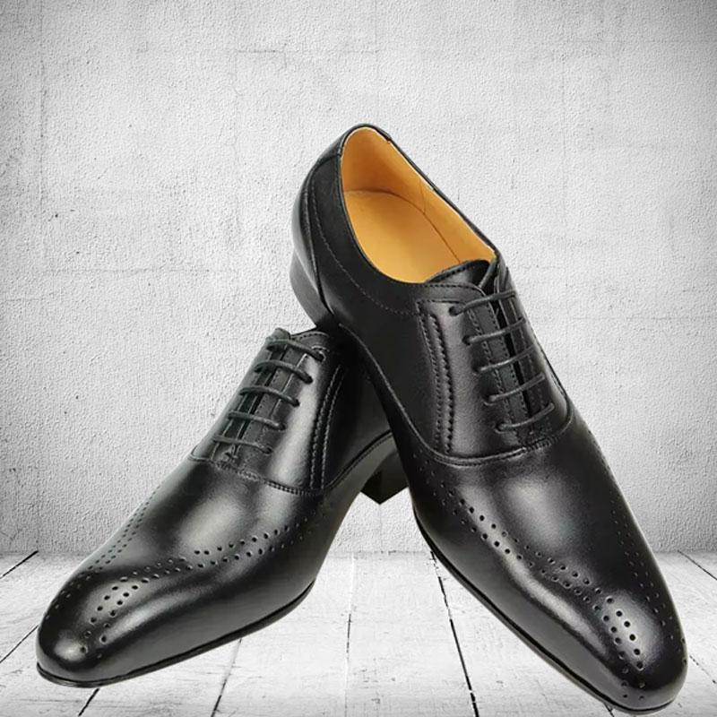 Мужская обувь Офисная одежда Роскошные дизайнерские формальные деловые оксфорды из натуральной кожи Модные повседневные с острым носком мужские свадебные броги