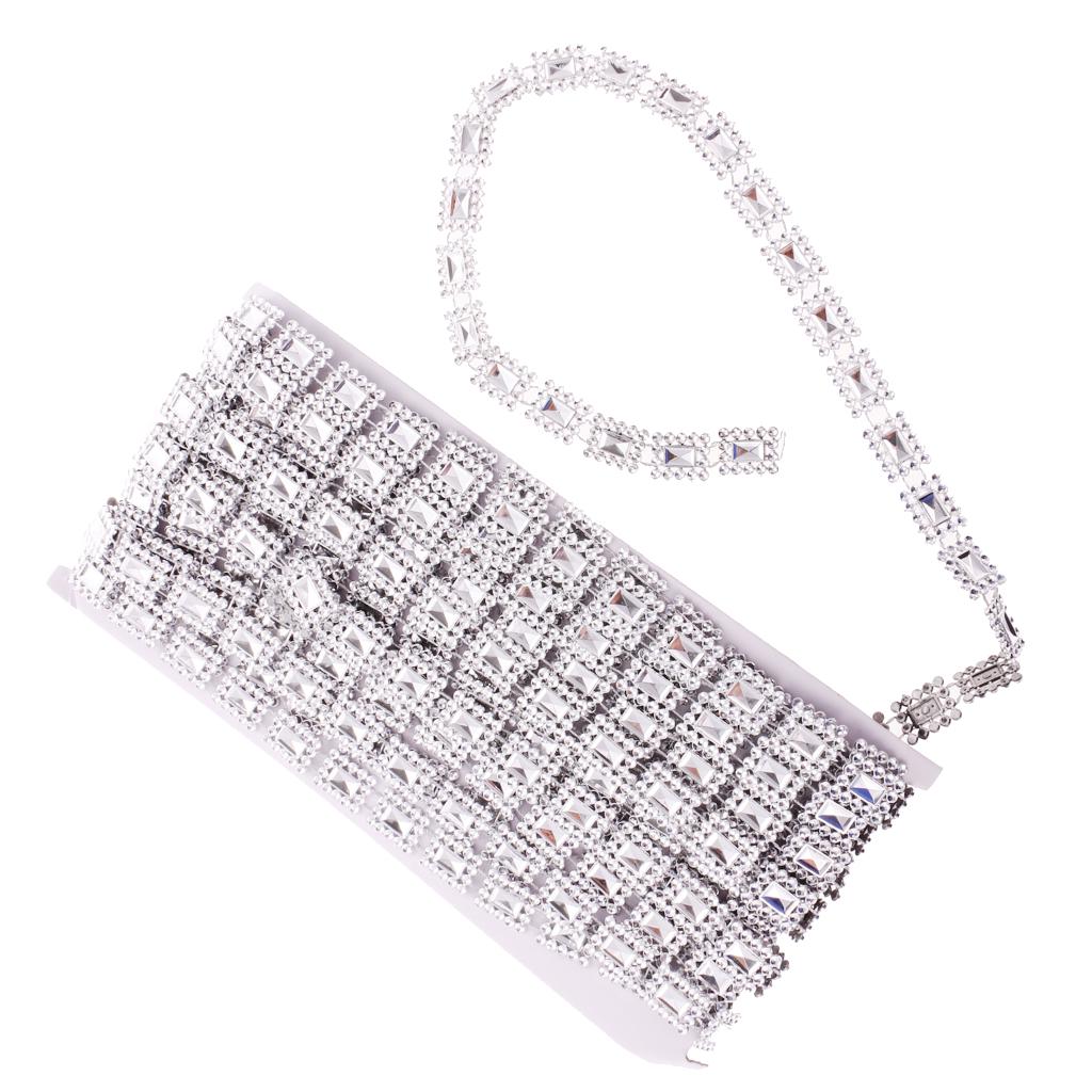 10 ярдов квадратная цепочка с кристаллами, отделка лентой, аппликация, серебро