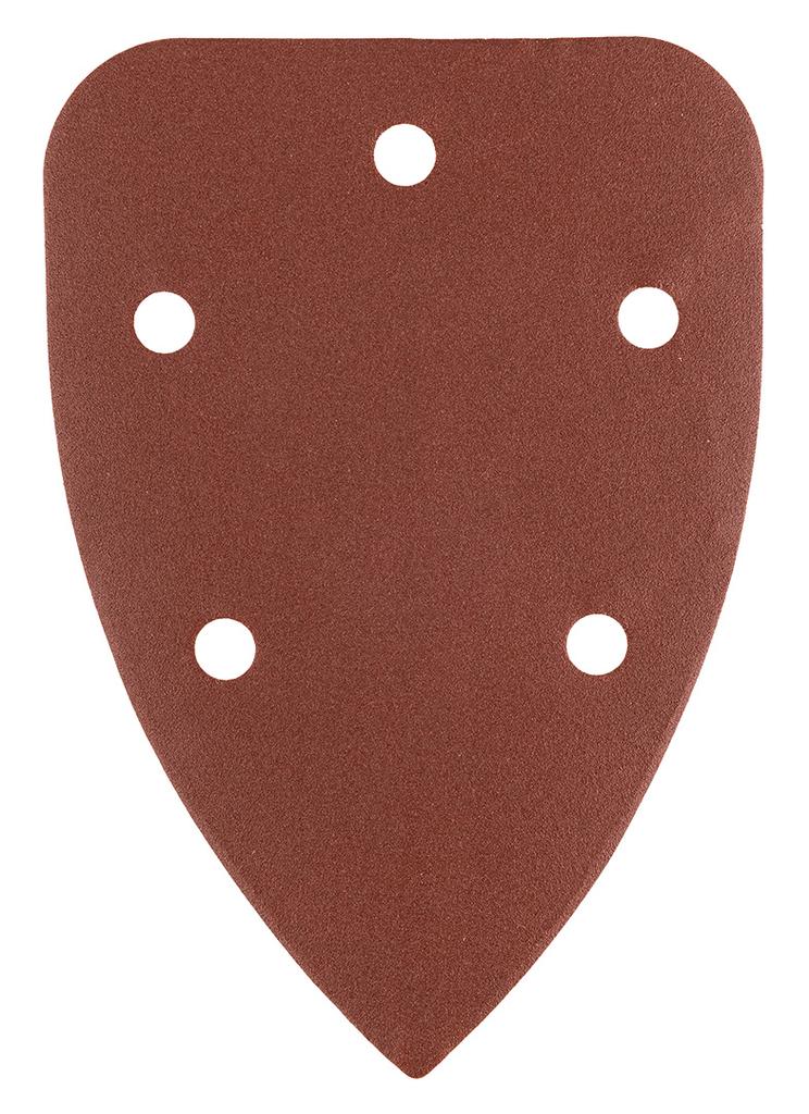 Papiery ścierne żelazko, na rzep 98 x 140 mm, P240, 5 szt., z 5 otworami