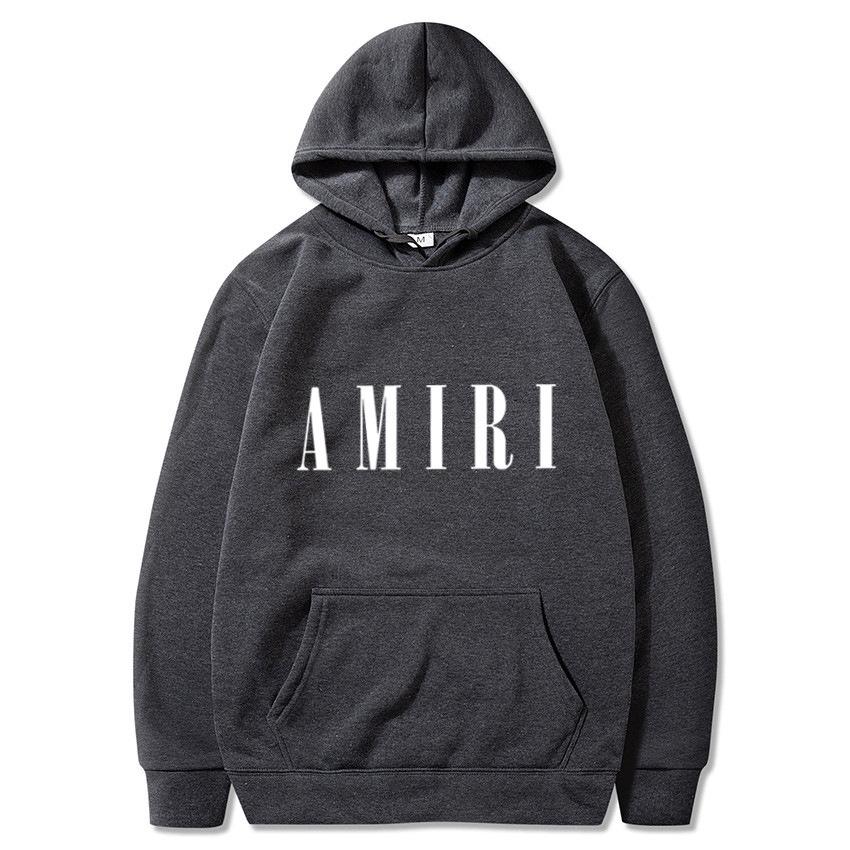 Amiri Print Unisex Casual Hoodie - Trendy Loose Fit Sweatshirt