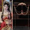 Crown Forehead Chain Tassel Wedding Headband Luxury Rhinestone Head Chain  Women