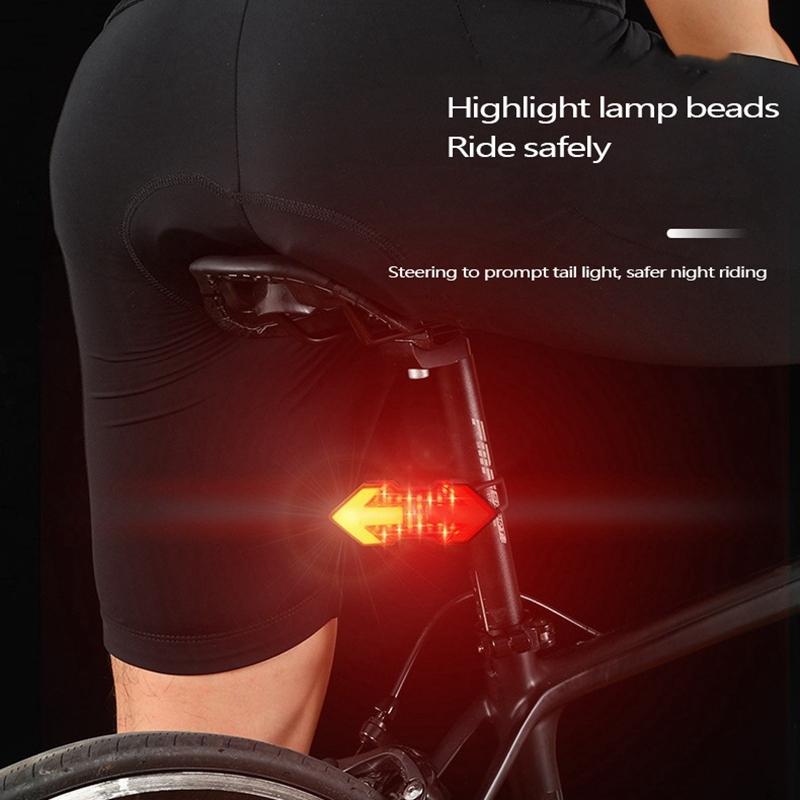 Rear Lamp Smart Bike Wireless Remote Turn Signal Lights Bicycle LED Taillight Easily tallation Personal Bicycle Parts