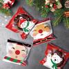 Рождественские Мультяшные Мешки для Выпечки и Конфет с Сантой и Снеговиком, Самозапечатывающиеся