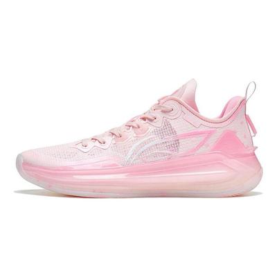 Li Ning Liren 3 V2 Цвет персикового вина Устойчивые к истиранию Дышащие Низкие Баскетбольные кроссовки Мужские Новые Светло-розовые ABAT073-2