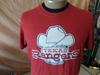 Texas Rangers MLB Baseball Retro Stitched Red T Shirt Size M