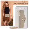 For Samsung Galaxy S24+ Zipper Pocket Phone Cover Crossbody Case with Makeup Mirror