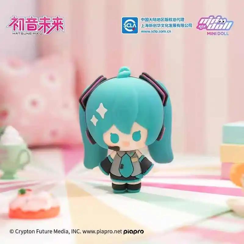 Genuine Minidoll Hatsune Miku Fingertip Doll Pendant Peripheral Bag Keychain Soft Rubber Pendant Toy Gift