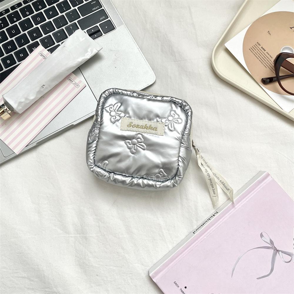 Милая сумка-бантик для женщин, мини-косметичка, сумка для хранения гигиенических прокладок, портативный чехол-органайзер для тампонов, мини-косметичка для хранения макияжа, помады, мешочек