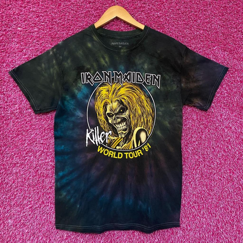 Футболка с галстучным окрашиванием Iron Maiden Killer World Tour 81