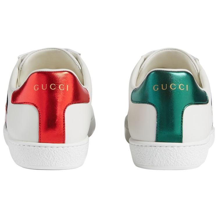 Gucci Womens Ace Low 'GG Apple Patch - White' (women's sizes) White / Green / Red / Green Skate Shoes 611377 DOPE0 9064