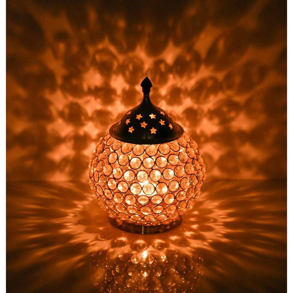 Акханд Дия Декоративная Латунная Хрустальная Масляная Лампа Подсвечник Фонарь Овальной Формы | Лампа для Пуджи