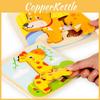 Puzzle Wooden 3d For Giraffe Airplane Animal Shapes Parentchild Interactive Play