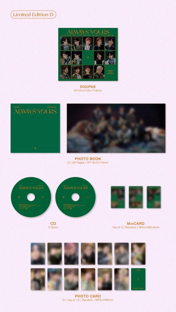 SEVENTEEN Японский лучший альбом Ограниченное издание для прессы "ALWAYS YOURS" (Первый D) (Набор из 2 дисков) (Включает MCARD)