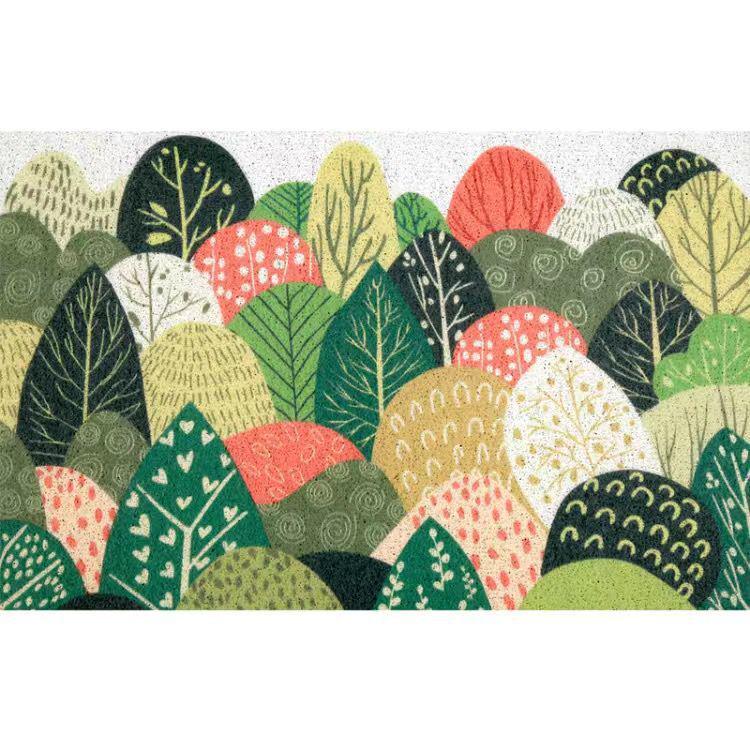 Шелковая петля Нескользящий входной коврик: ПВХ Бытовой Коврик для Ног для Соскабливания Грязи и Жидкости