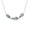 [L5654] - Silver 'Choreography' Silver Necklace (rhodium-plated) - 50x7 Mm
