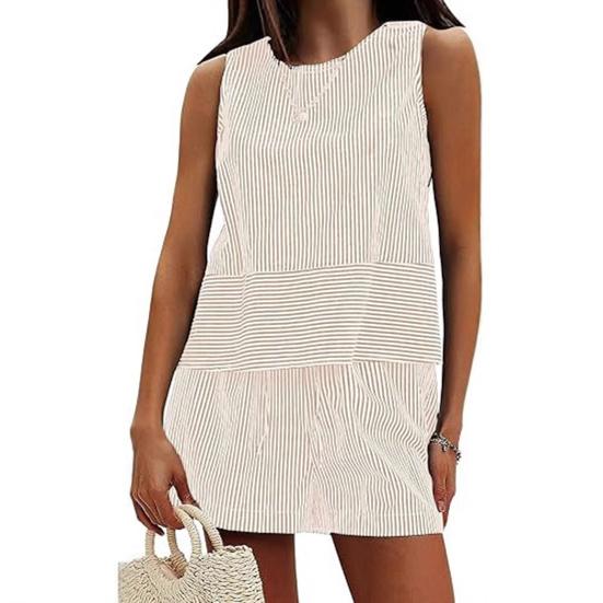 Женские летние комплекты из 2 предметов: майка без рукавов, шорты, повседневные полосатые спортивные костюмы, комплект для отпуска на пляже