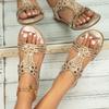 Женские сандалии с блестящим декором из стразов, туфли на платформе с эластичным ремешком на щиколотке и мягкой подошвой, повседневные летние пляжные шлепанцы