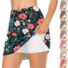Женская повседневная юбка с высокой талией и принтом, короткая юбка-полусолнце, спортивная юбка, плиссированная юбка