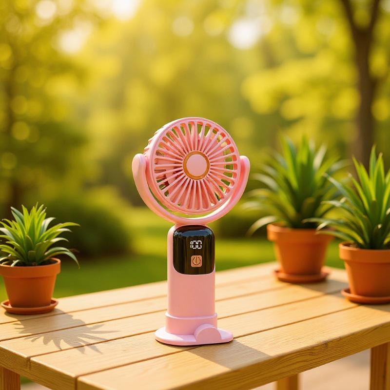 Portable USB Handheld Mini Oscillating Fan for Students and Dorms