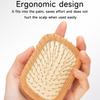 Scalp Massage Hair Brush with Bamboo/Steel Needles Portable Men Women Rectangle Wooden Hair Detangling Styling Comb Hairdressing Tool