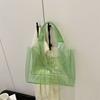 New PVC Transparent Shoulder Bag Large Capacity Waterproof Jelly Bag Beach Handbags for Summer