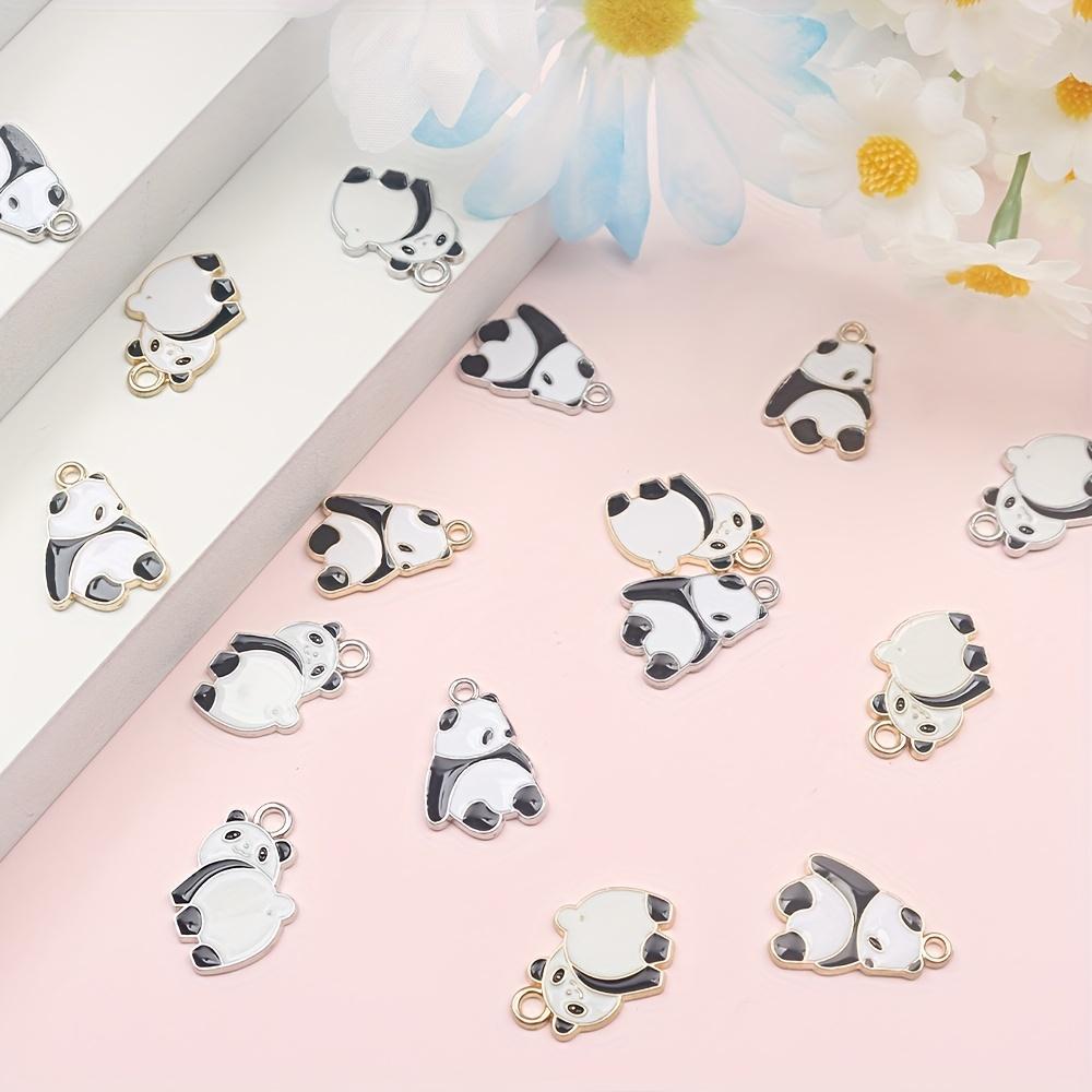 5/10/20 шт. черно-белого цвета, сидячая поза, лежачая поза, подвеска в виде гигантской панды, браслет, ожерелье, серьги, брелок, браслет на лодыжку
