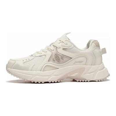 Li Ning Trendy Casual Lightweight Low-Toop Running Shoes Women sleeves White Grey ARLS022-4