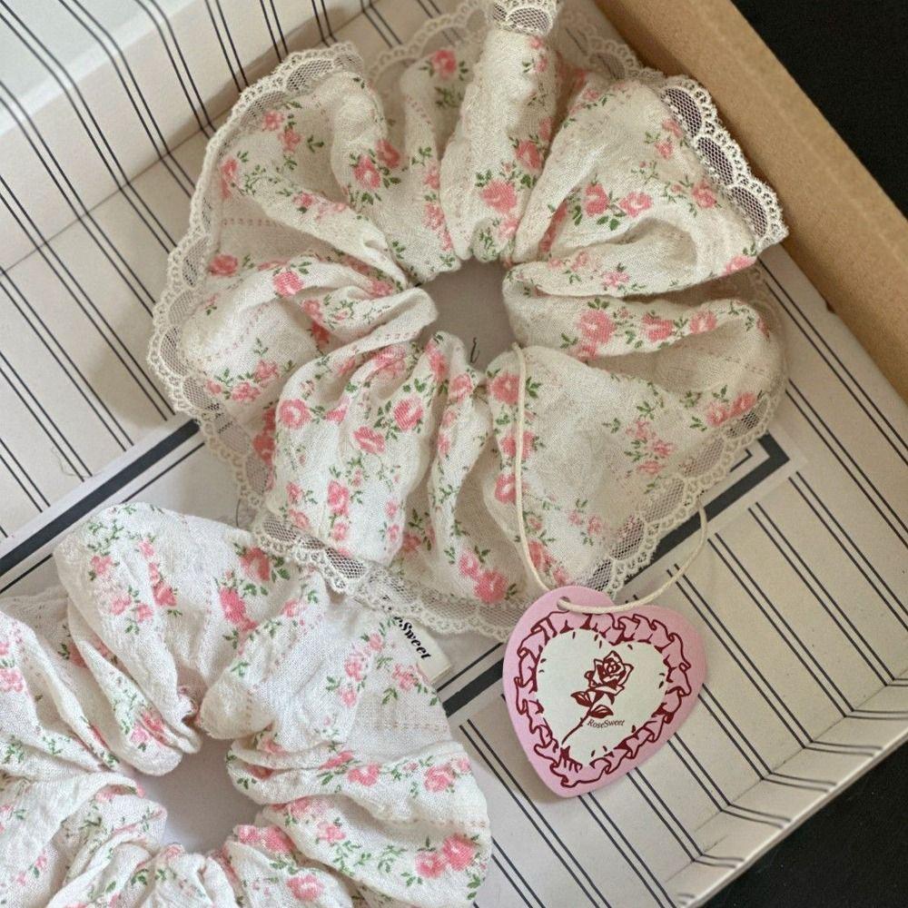 Резинки для волос, кружевные резинки для волос, хлопковые милые головные уборы, корейские эластичные резинки для волос для девочек