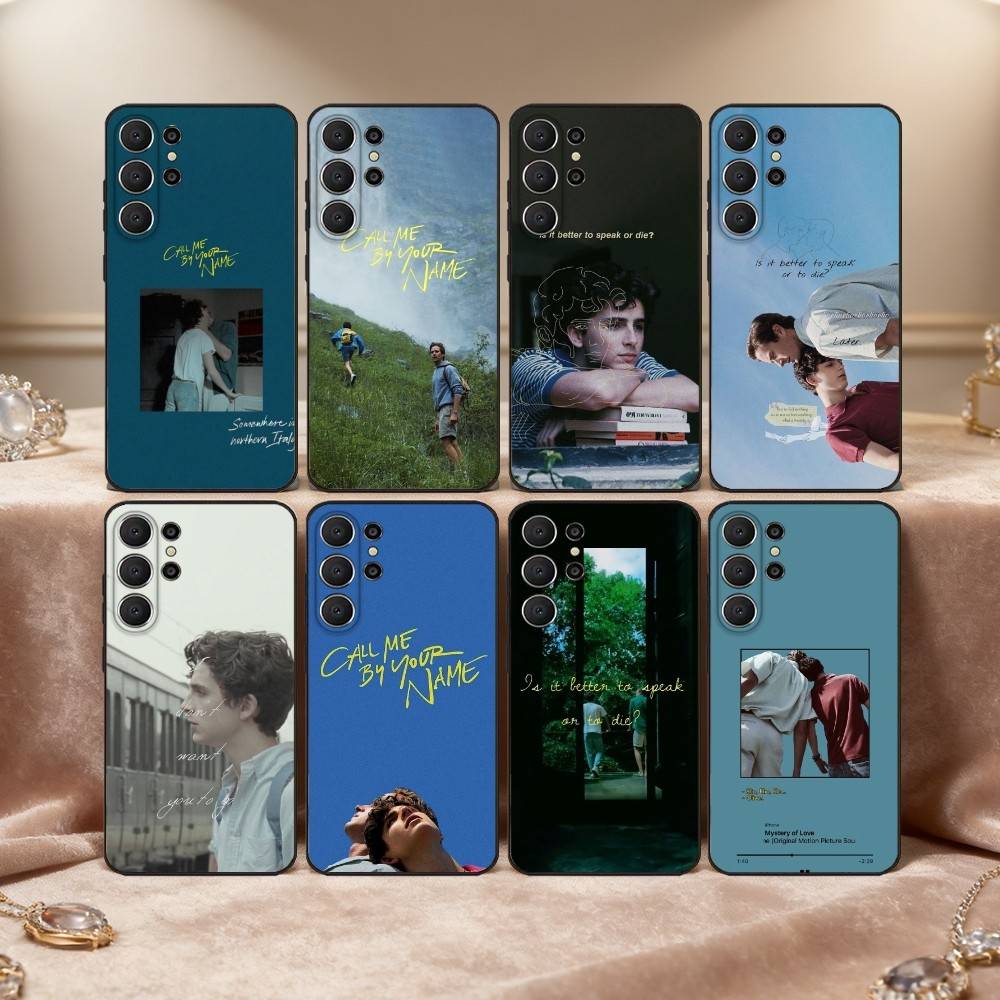 Чехол для телефона Movie C-Call Me B-By Your Name для Samsung S26, S25, 24, 23, 22, 30, 21, 10, 9, Ultra, Plus, Lite, FE, Мягкий черный чехол