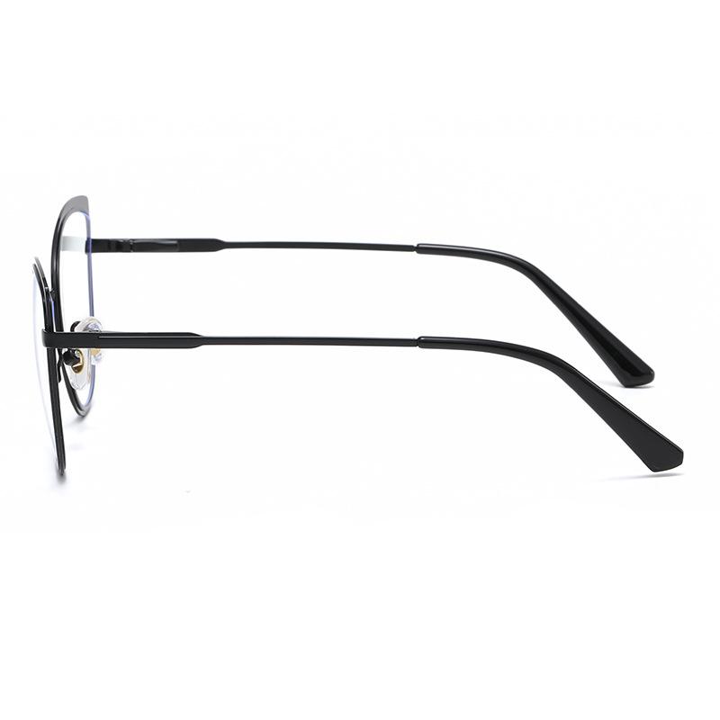 8327 Новые персонализированные очки Cat Eye Spring Foot Metal Frame 2022 Модные унисекс Anti-Blue Flat Glasses